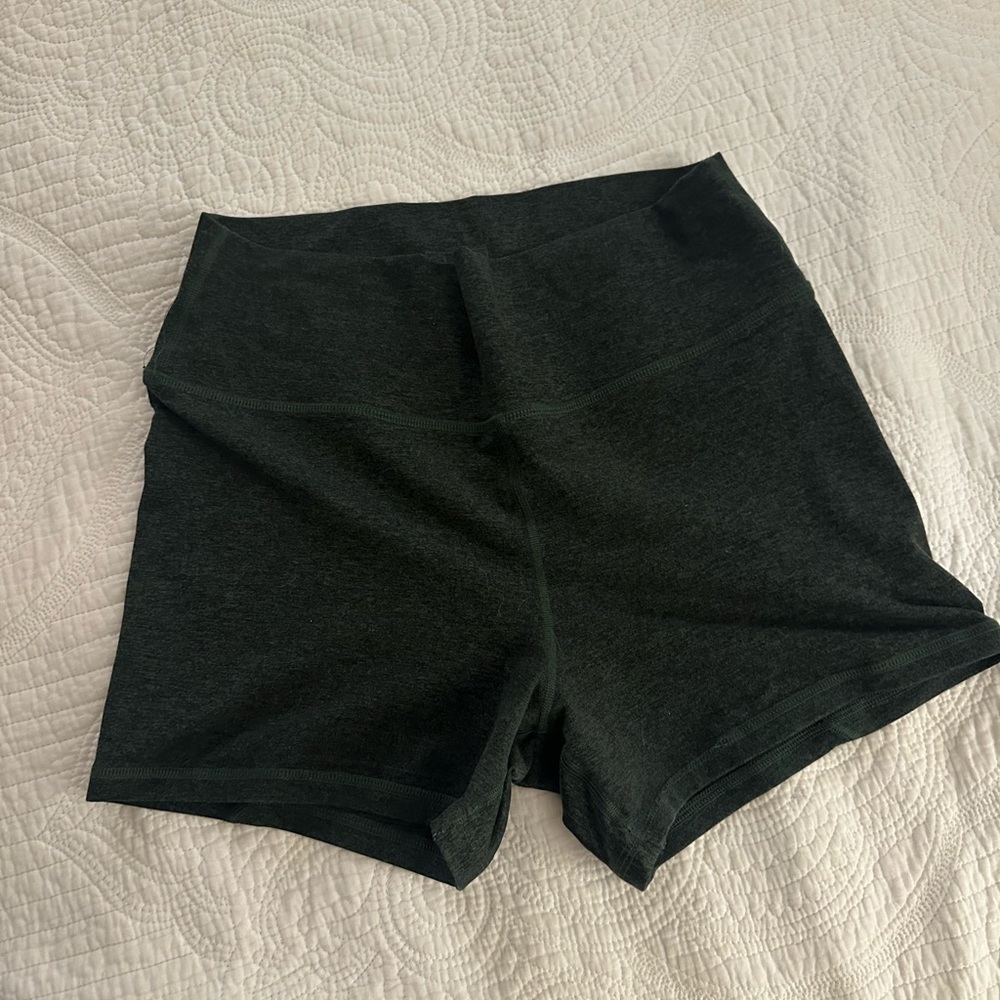 Fleo High Waist Dark Green Shorts